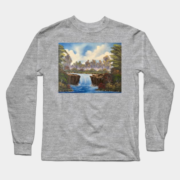 Misty Waterfall Long Sleeve T-Shirt by J&S mason